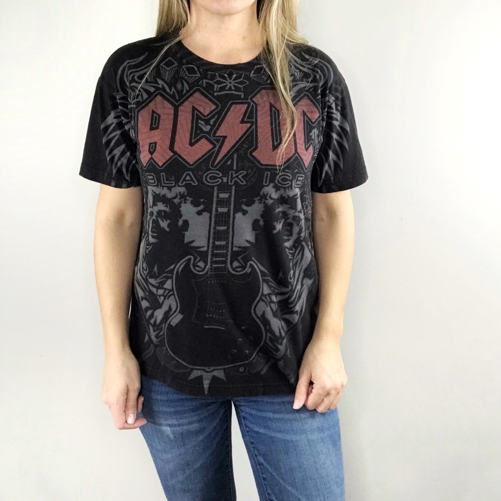AC/DC Black Ice black band graphic tee size Small